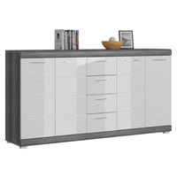Kommode SCOUT Rauchsilber Nachbildung weiß Hochglanz B/H/T: ca. 165x85x37 cm SCOUT - weiß (165,00/85,00/37,00cm) - xonox.home