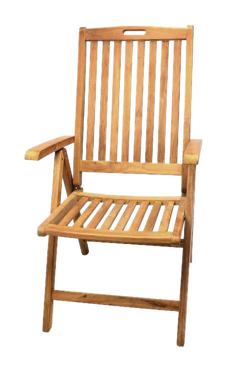 VCM Gartenstuhl 2er Set braun Teakholz B/H/T: ca. 56x110x75 cm 2er Set - braun (56,00/110,00/75,00cm) - VCM