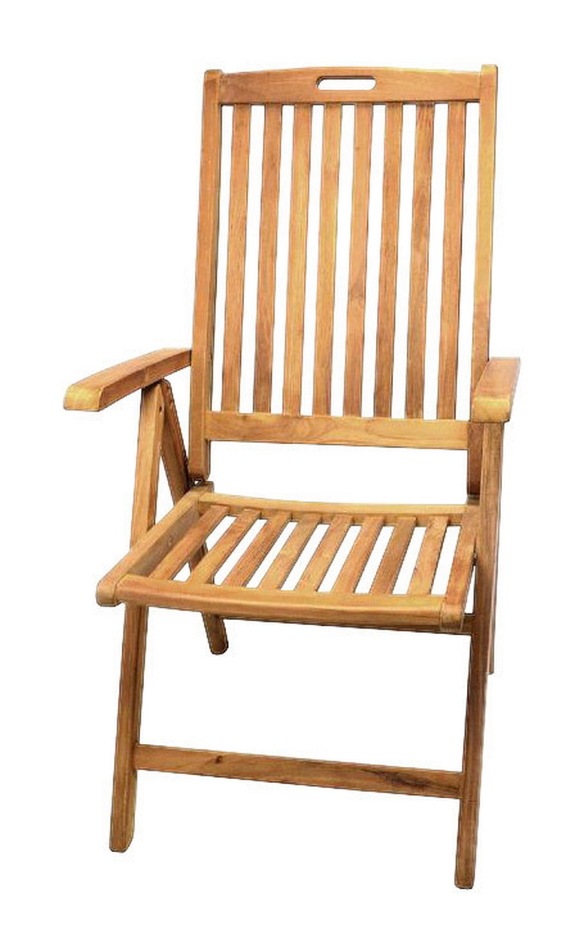 VCM Gartenstuhl 2er Set braun Teakholz B/H/T: ca. 56x110x75 cm 2er Set - braun (56,00/110,00/75,00cm) - VCM