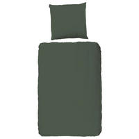 Microfaser Bettwäsche Pure uni dark olive grün Microfaser B/L: ca. 135x200 cm Pure uni dark olive - grün (135,00/200,00cm) - Pure