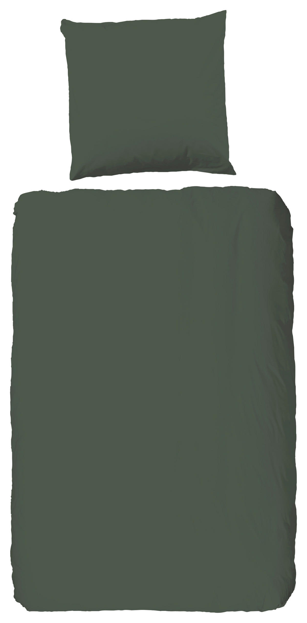 Microfaser Bettwäsche Pure uni dark olive grün Microfaser B/L: ca. 135x200 cm Pure uni dark olive - grün (135,00/200,00cm) - Pure