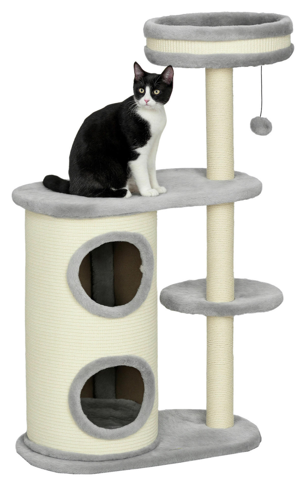 PawHut Kratzbaum grau Spanplatte B/H/L: ca. 35x100x59 cm Kratzbaum - grau (59,00/35,00/100,00cm) - PawHut