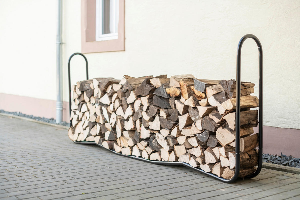 ShelterLogic Kaminholzregal schwarz B: ca. 244 cm ca. 9 kg Kaminholzregal - schwarz (244,00cm) - ShelterLogic