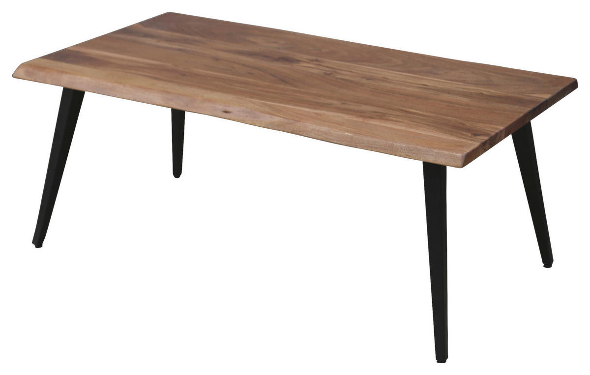 Couchtisch CADDY natur schwarz pulverbeschichtet B/H/T: ca. 110x45x60 cm CADDY - natur/schwarz (110,00/45,00/60,00cm) - byLIVING