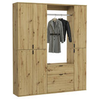 Garderobe PROJEKT Eiche Artisan Nachbildung B/H/T: ca. 152x193x34 cm PROJEKT - Eiche (152,00/193,00/34,00cm) - xonox.home