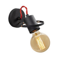 Opviq Wandleuchte schwarz Metall B/H/L: ca. 17x13x12 cm E27 1 Brennstellen Vaveyla - schwarz (12,00/17,00/13,00cm) - Opviq