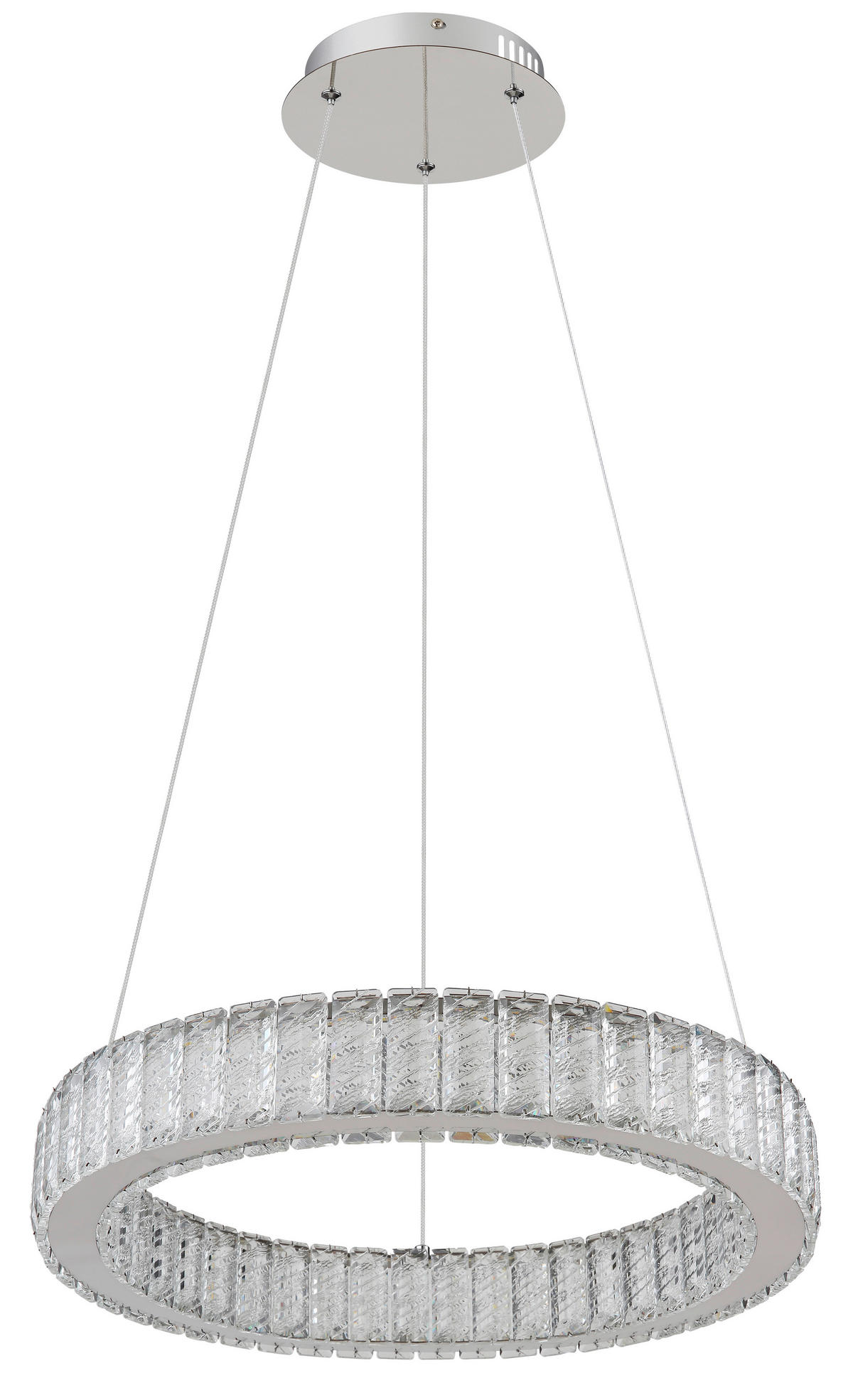 GLOBO Pendelleuchte Chrom Metall Acryl Chrom H/D: ca. 120x50 cm 1.0 Brennstellen 67162-50 - Chrom (50,00/120,00cm) - GLOBO