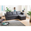 Ecksofa Lasse anthrazit B/H/T: ca. 260x89x155 cm Lasse - schwarz/anthrazit (260,00/89,00/155,00cm)