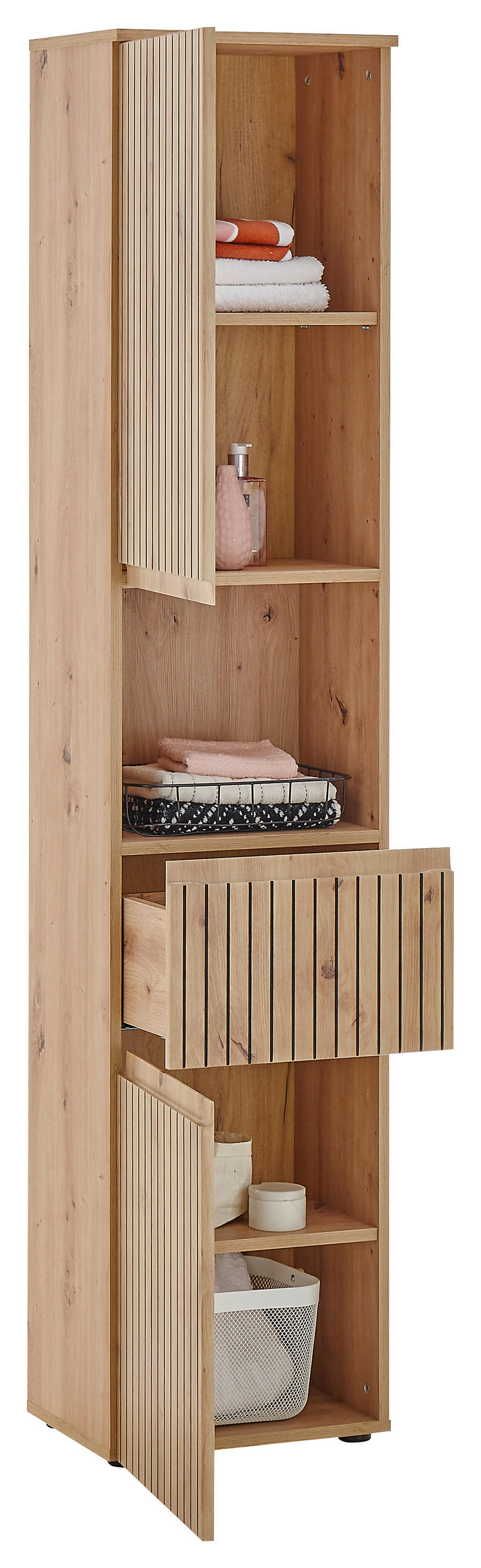 Hochschrank Austin Artisan Oak Nachbildung B/H/T: ca. 40x136x31 cm Austin - (40,00/136,00/31,00cm)
