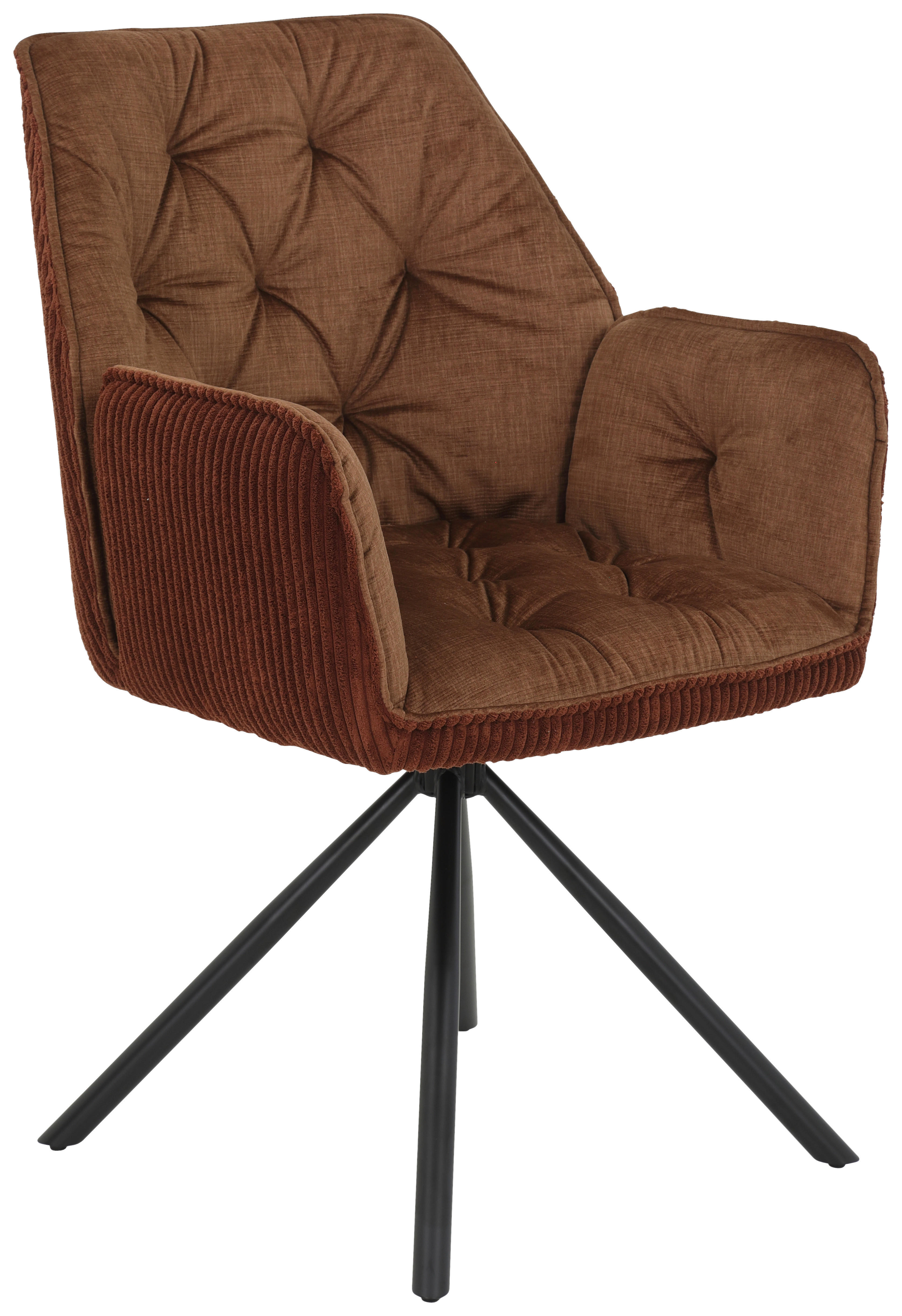 Armlehnstuhl Inge braun Microfaser B/H/T: ca. 58x88x63 cm Inge - braun/schwarz (58,00/88,00/63,00cm)