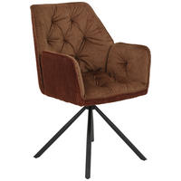 Armlehnstuhl Inge braun Microfaser B/H/T: ca. 58x88x63 cm Inge - braun/schwarz (58,00/88,00/63,00cm)