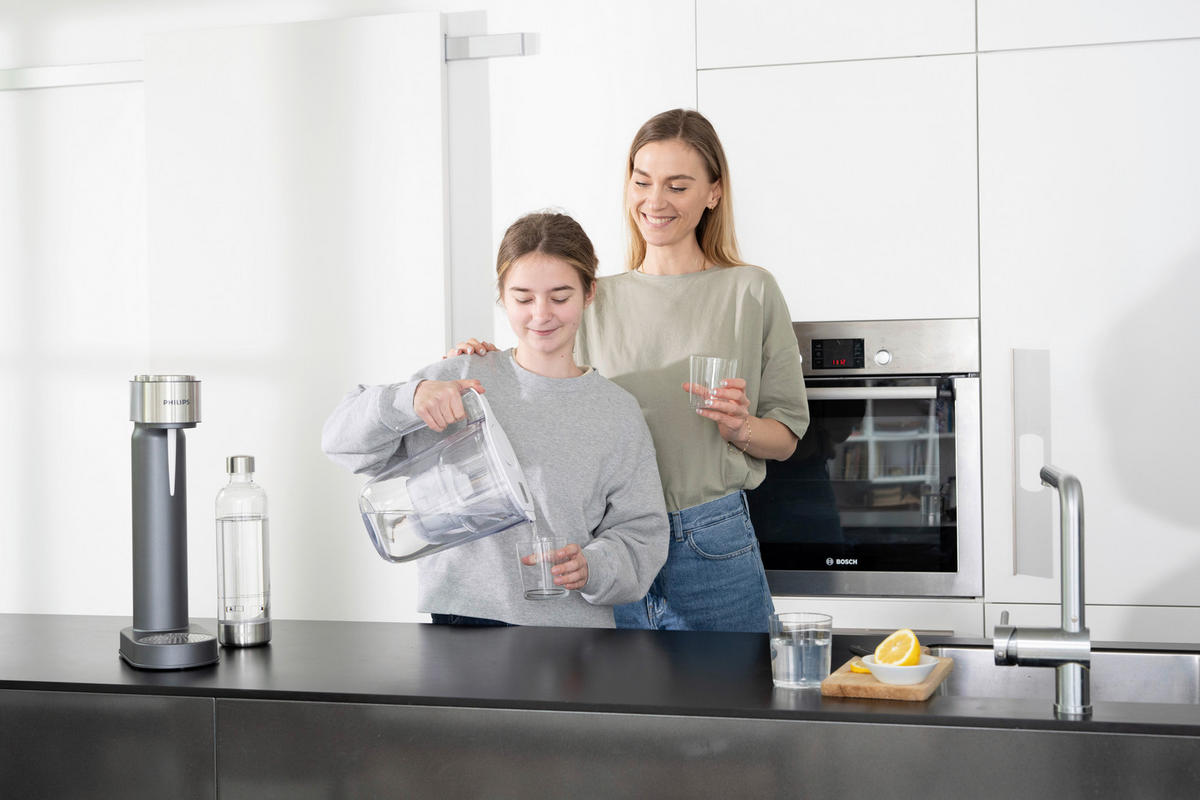 Wasserfilter-Kanne transparent Kunststoff Wasserfilter-Kanne AWP2933WHT - weiß/transparent