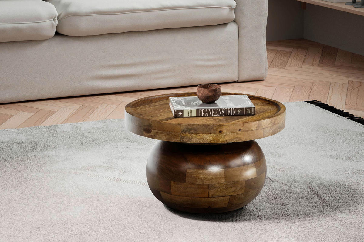 Couchtisch braun H/D: ca. 31x50 cm Couchtisch - braun (50,00/31,00cm) - Wohnling