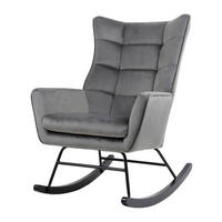 Schaukelstuhl Bryana 100 grau B/H/T: ca. 88x97x68 cm Bryana 100 - schwarz/grau (88,00/97,00/68,00cm) - 360 Living