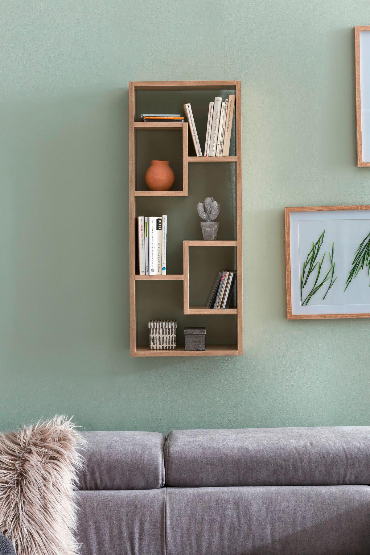 Wandregal Eiche Sonoma Nachbildung B/H/T: ca. 36x90x14,5 cm Wandregal - Eiche (36,00/90,00/14,50cm) - Wohnling