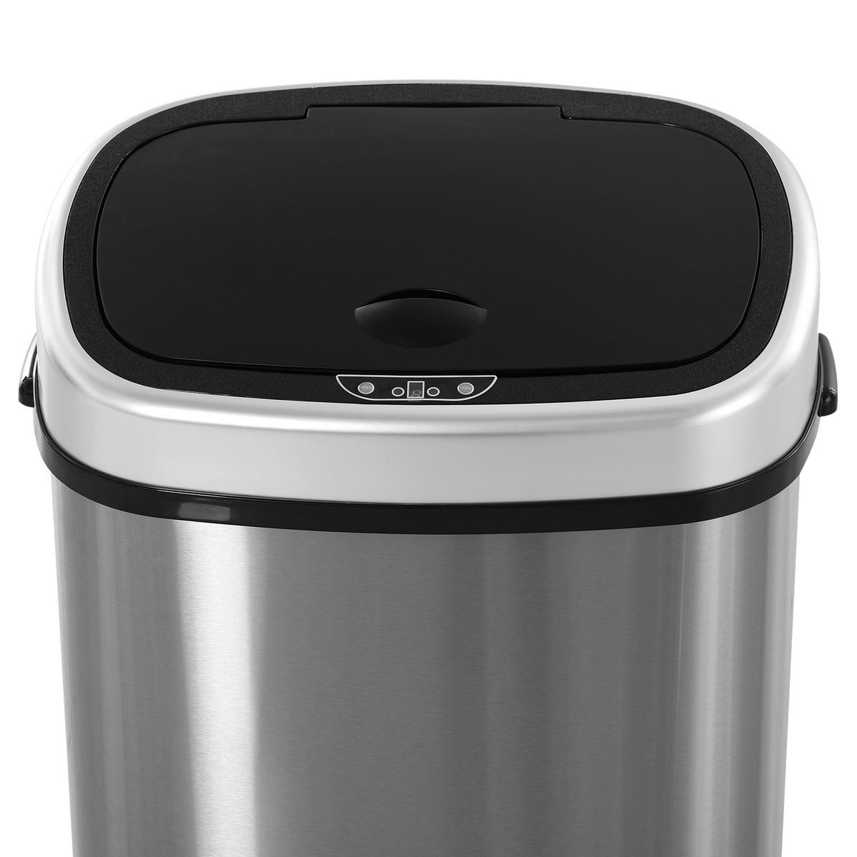 HOMCOM Abfalleimer silber B/H/L: ca. 28,9x68x40,9 cm Abfalleimer - silber (40,90/28,90/68,00cm) - HOMCOM