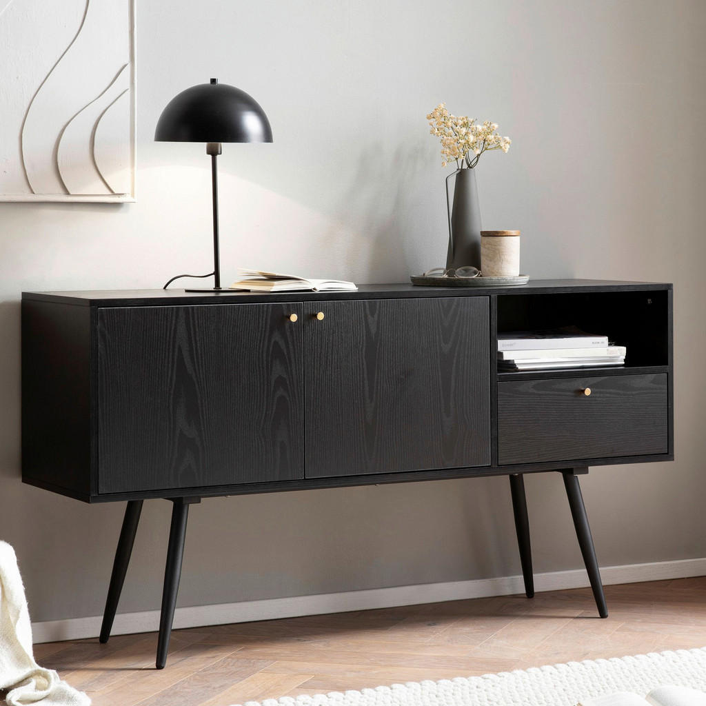Thumbnail - Sideboard schwarz B/H/T: ca. 140x75x40 cm