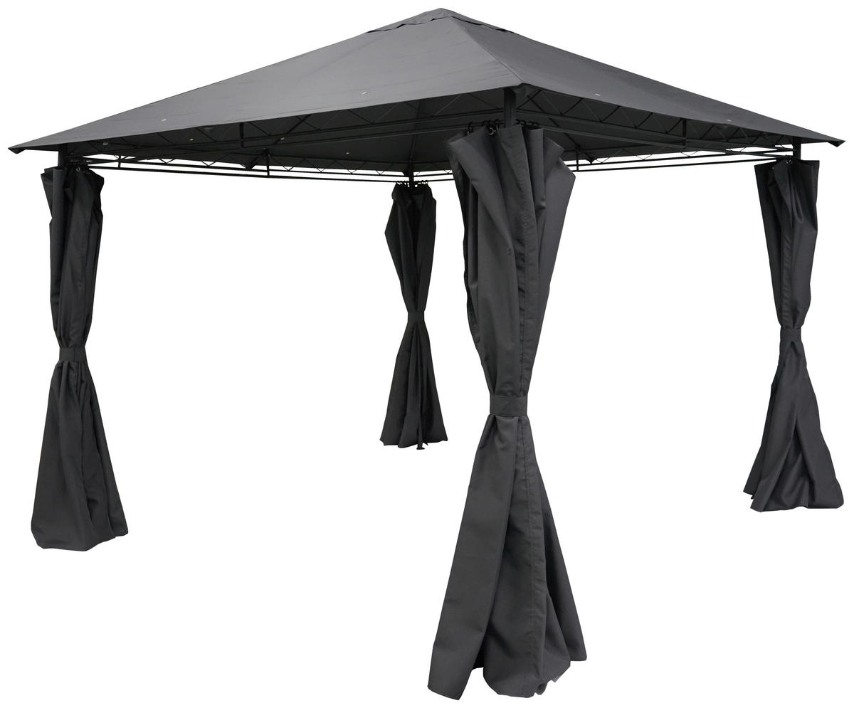 Pavillon Emil grau Stahl B/H/L: ca. 300x260x300 cm Emil - grau (300,00/300,00/260,00cm)