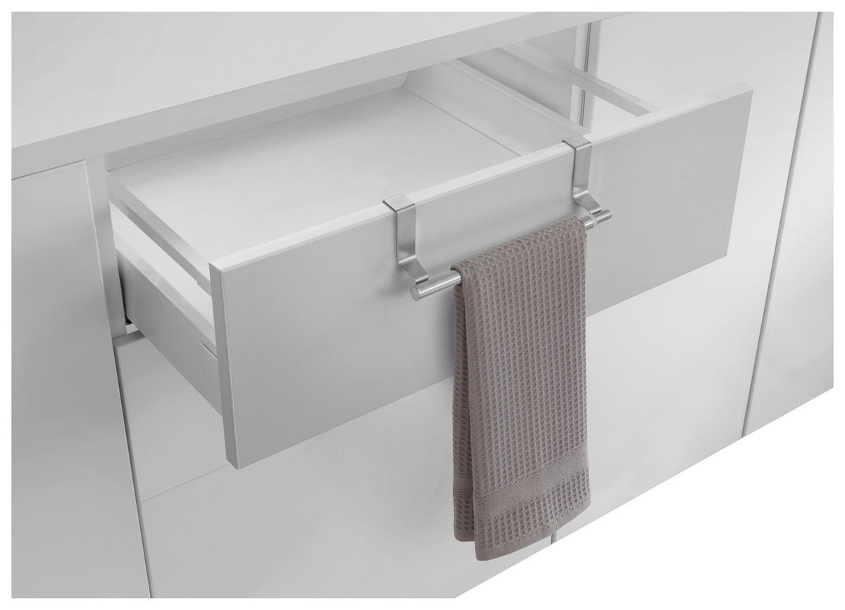 Metaltex Haushaltshelfer silber Stahl B/H/L: ca. 28x15x5 cm Handtuchhalter_ausziehbar - silber (5,00/28,00/15,00cm) - Metaltex