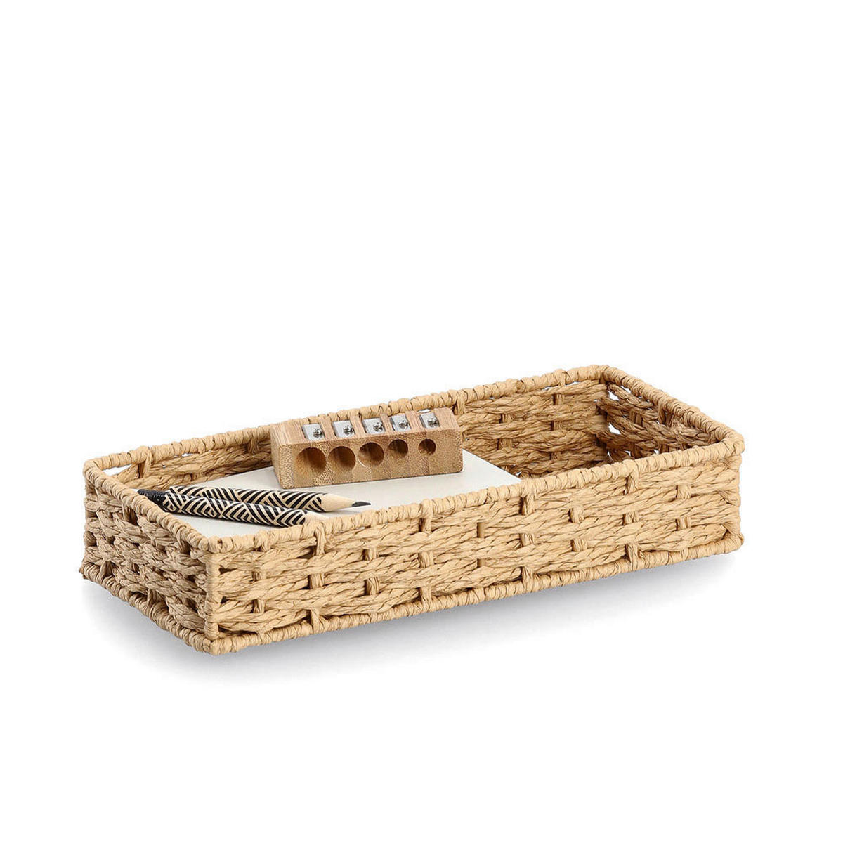 Zeller Organizer natur Papiergeflecht B/H/L: ca. 11x45x24 cm Utensilien-Organizer - natur (24,00/11,00/45,00cm) - Zeller