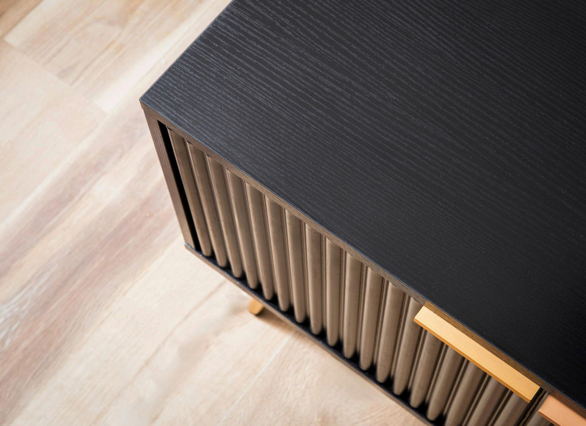 Lowboard schwarz B/H/T: ca. 150x51x39 cm TV & Lowboard - schwarz (150,00/51,00/39,00cm) - Wohnling