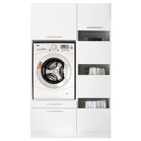 Respekta Hauswirtschaftsraum-Set Clara weiß matt B/H/T: ca. 117,4x200x67,6 cm Clara - weiß (117,40/200,00/67,60cm) - Respekta