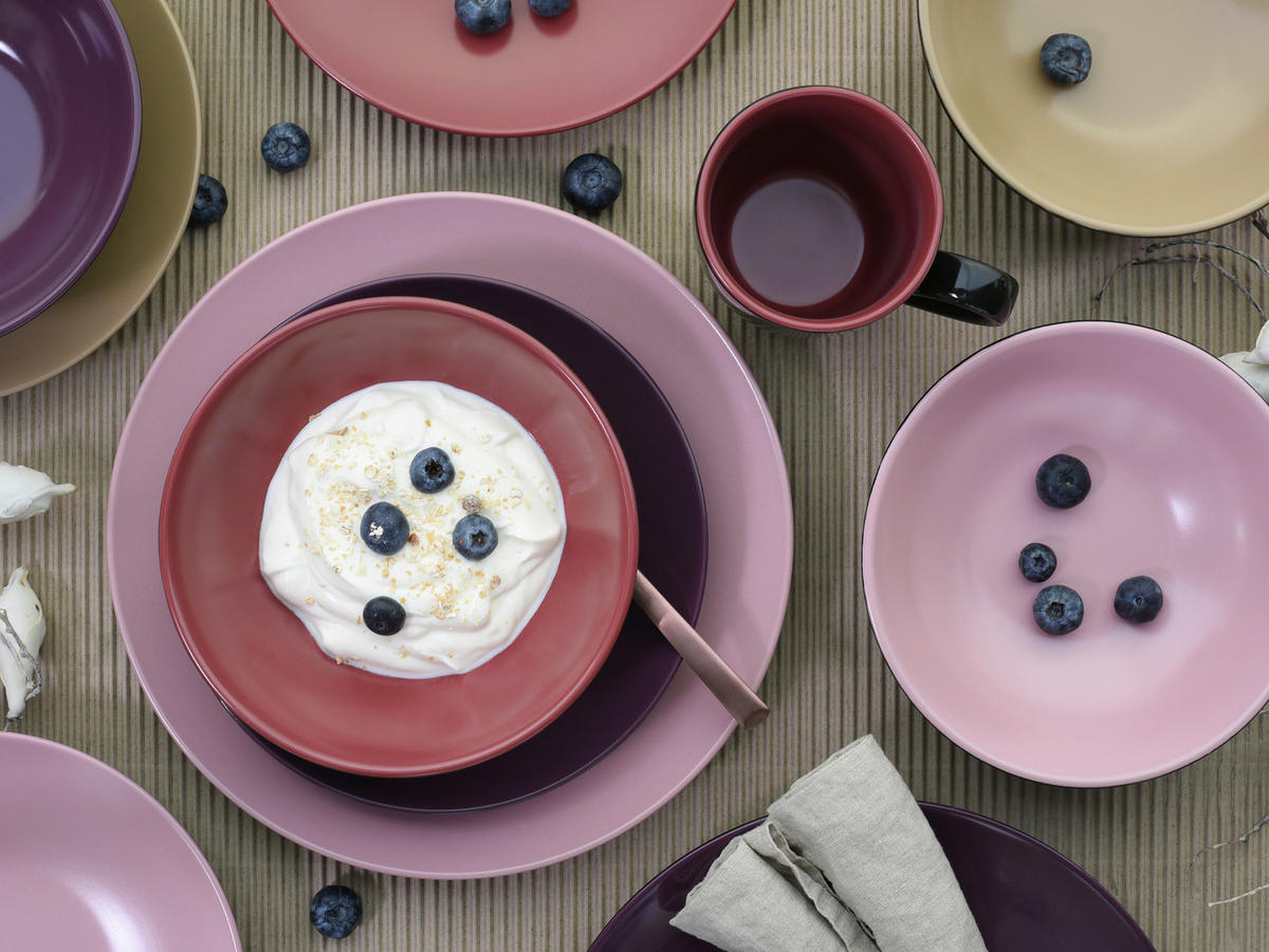 CreaTable Kombiservice Very BERRY multicolor Steinzeug 16 tlg. Very BERRY - multicolor - CreaTable