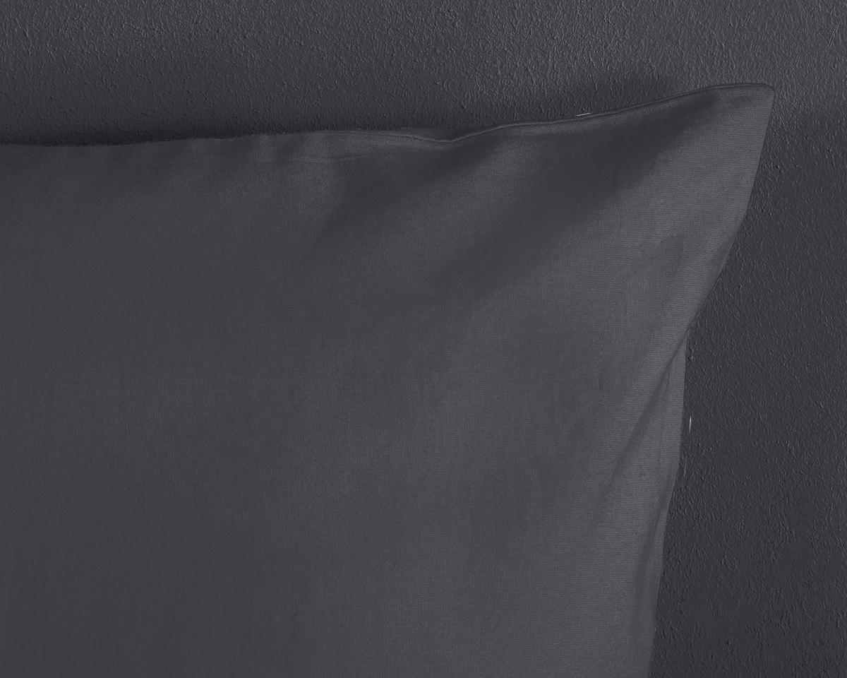 Baumwoll Bettwäsche Bettwäsche-Baumwolle_uni anthrazit - anthrazit (135,00/200,00cm) - Good Morning