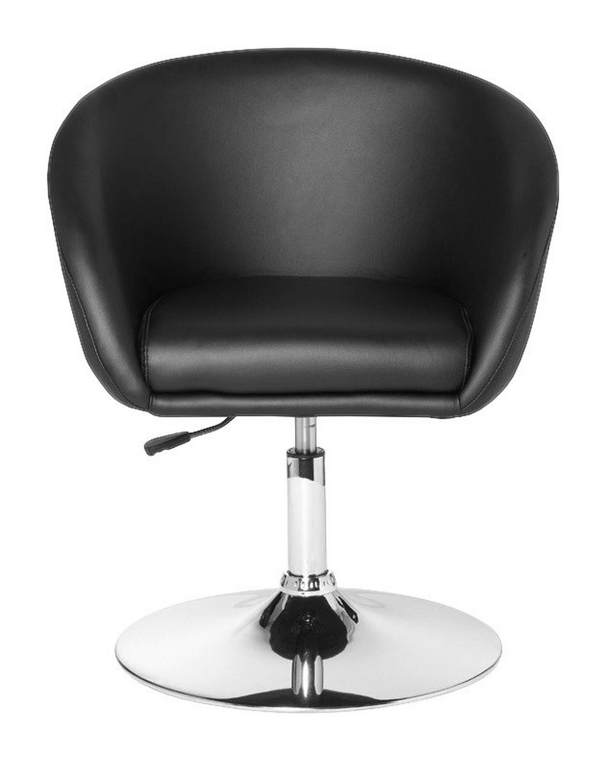 Drehstuhl schwarz Kunstleder Metall Drehsessel - schwarz (62,00/72,00/55,00cm) - Amstyle