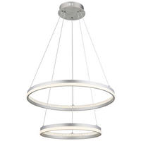 GLOBO LED-Pendelleuchte MARY 32000202 Opal klar silber Metall Kunststoff H/D: ca. 120x59,5 cm 1.0 Brennstellen MARY - klar/Opal (59,50/120,00cm) - GLOBO