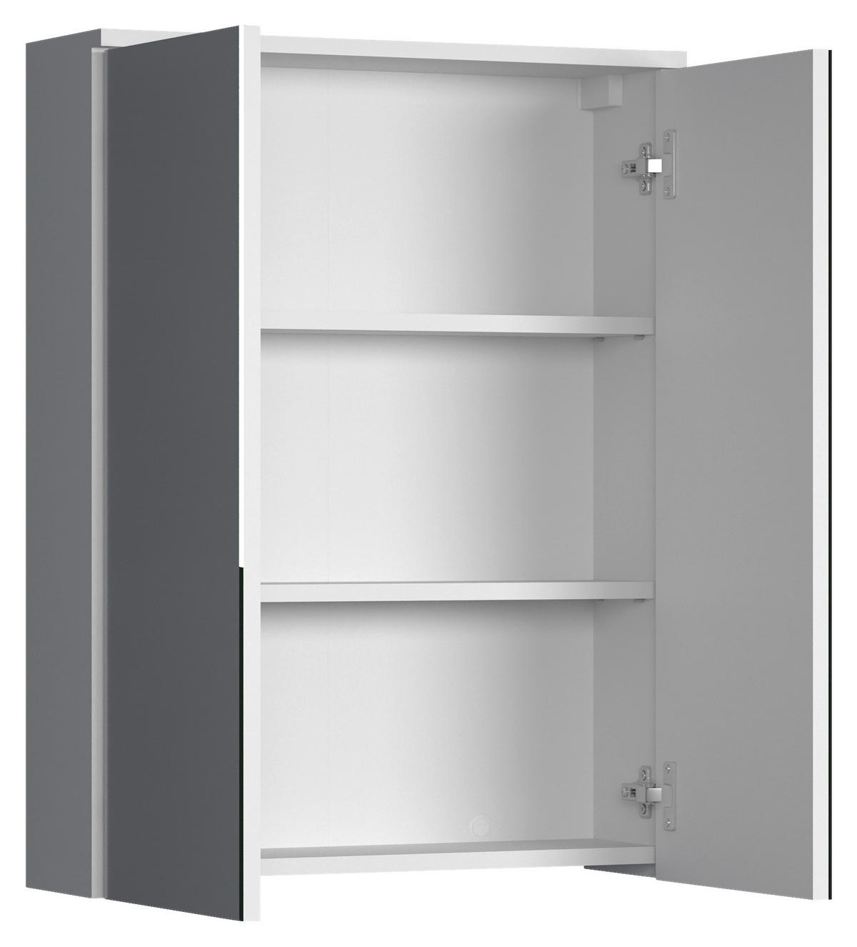 Spiegelschrank Wons weiß Hochglanz weiß matt B/H/T: ca. 60x78x18 cm Wons - weiß (60,00/78,00/18,00cm) - Trendteam