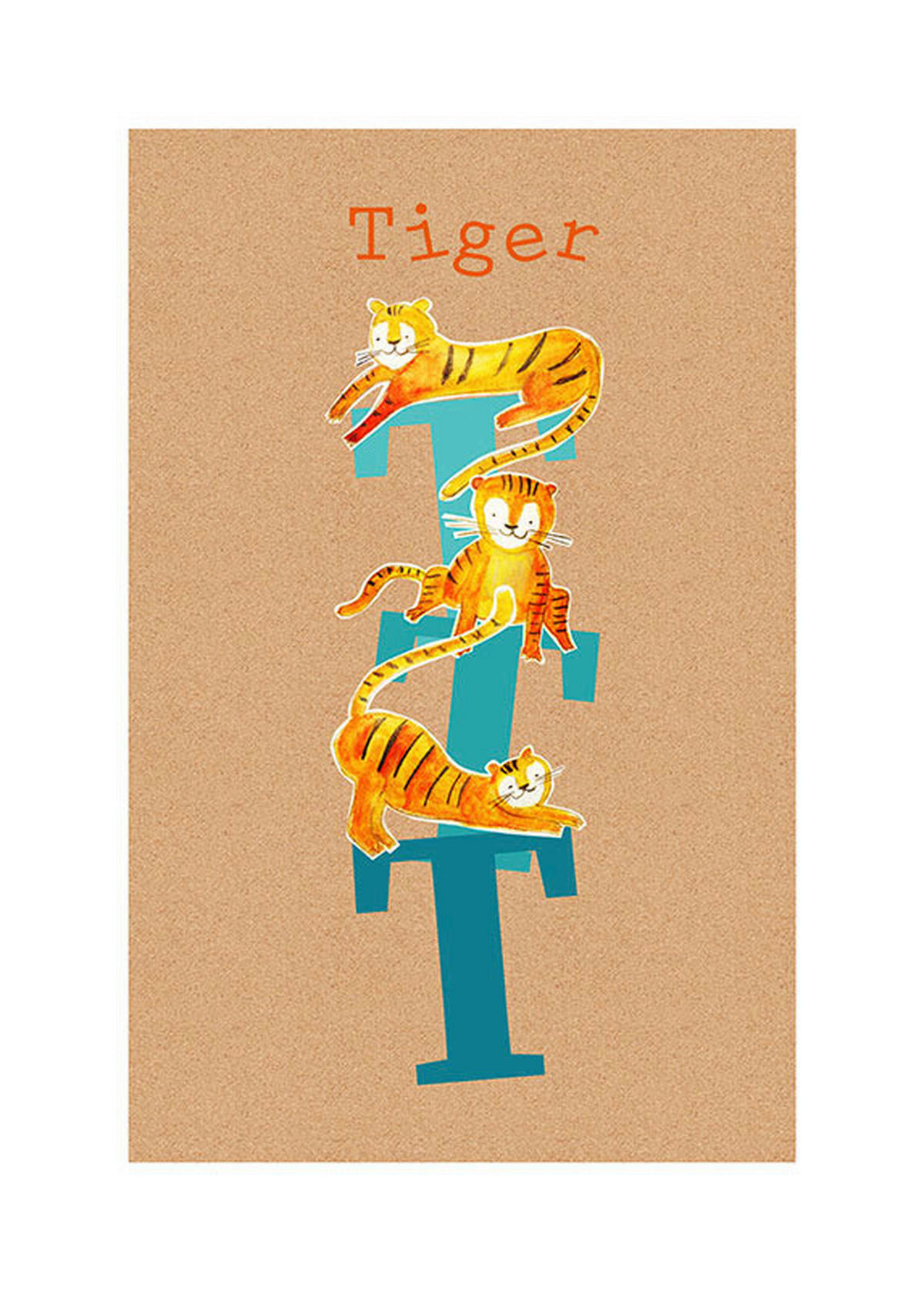 Komar Poster ABC Animal T Buchstaben B/L: ca. 50x70 cm ABC Animal T - (50,00/70,00cm) - Komar