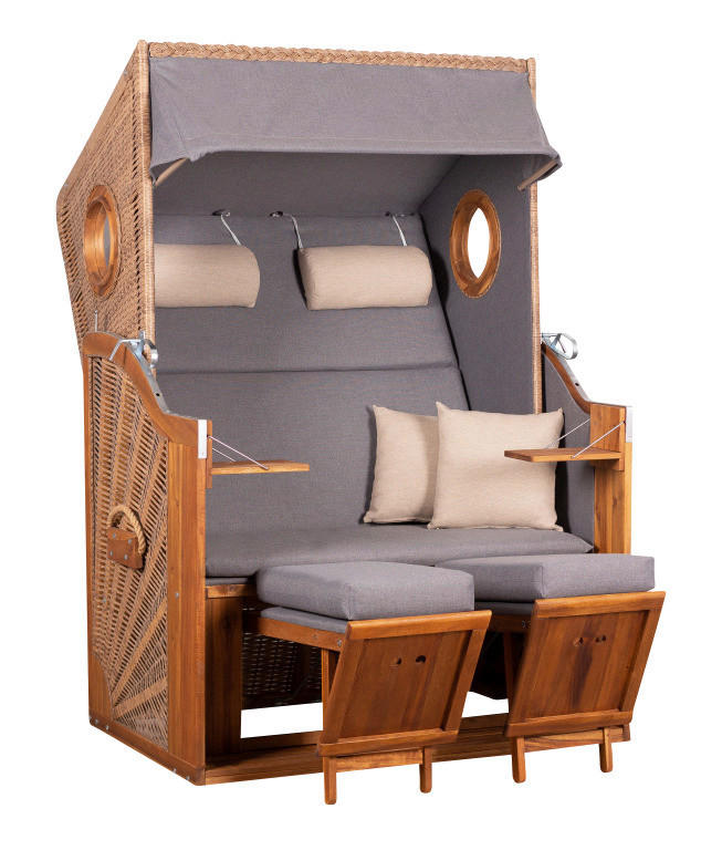 TRENDY by deVries Strandkorb Trend braun Polyester B/H/T: ca. 120x155x80 cm Trend - braun (120,00/155,00/80,00cm) - TRENDY by deVries