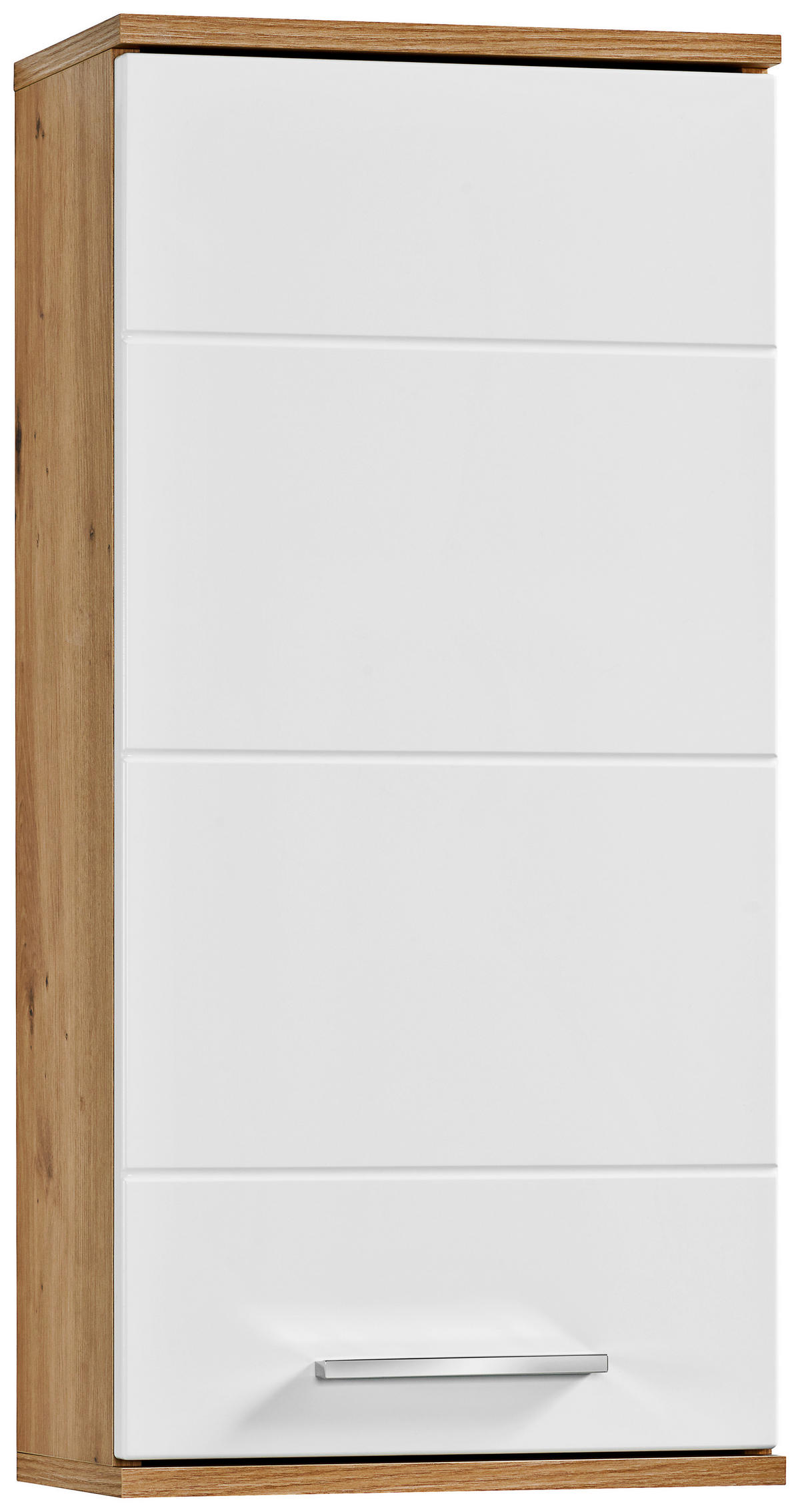 Badhängeschrank Bergen Eiche Artisan Nachbildung weiß Hochglanz B/H/T: ca. 35x74x23 cm Bergen - Eiche/weiß (35,00/74,00/23,00cm)