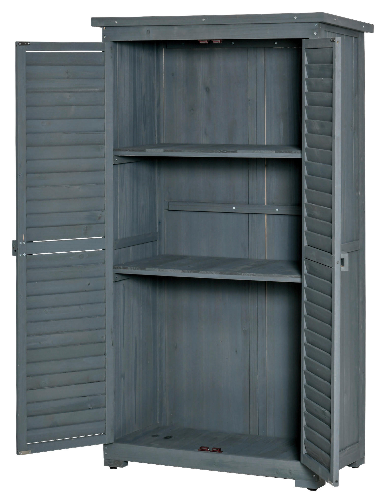 Outsunny Gartenschrank Gartenschrank - grau (87,00/46,50/160,00cm) - Outsunny