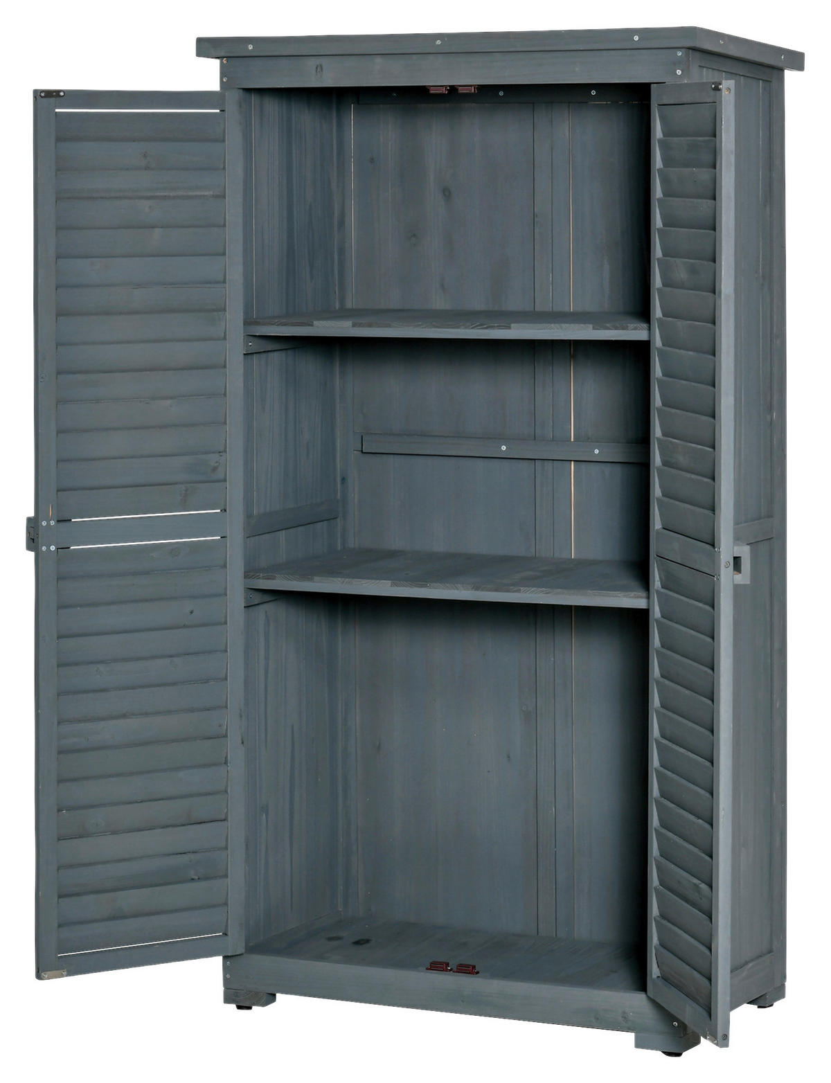 Outsunny Gartenschrank Gartenschrank - grau (87,00/46,50/160,00cm) - Outsunny