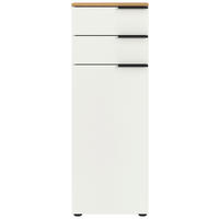 Schrank 6006-633 weiß Eiche Navarra Nachbildung B/H/T: ca. 39x111x34 cm 6006-633 - Eiche/weiß (39,00/111,00/34,00cm) - Germania