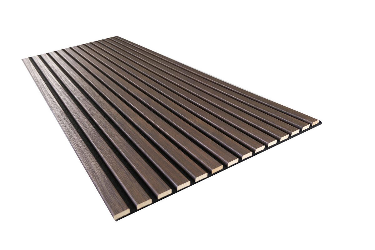 Akustikpaneel nussbaum L/B/H: ca. 1,9x56,1x240 cm pro Stück Akustikplatte 240x56 Nussb.-Milano - nussbaum (1,90/56,10/240,00cm)