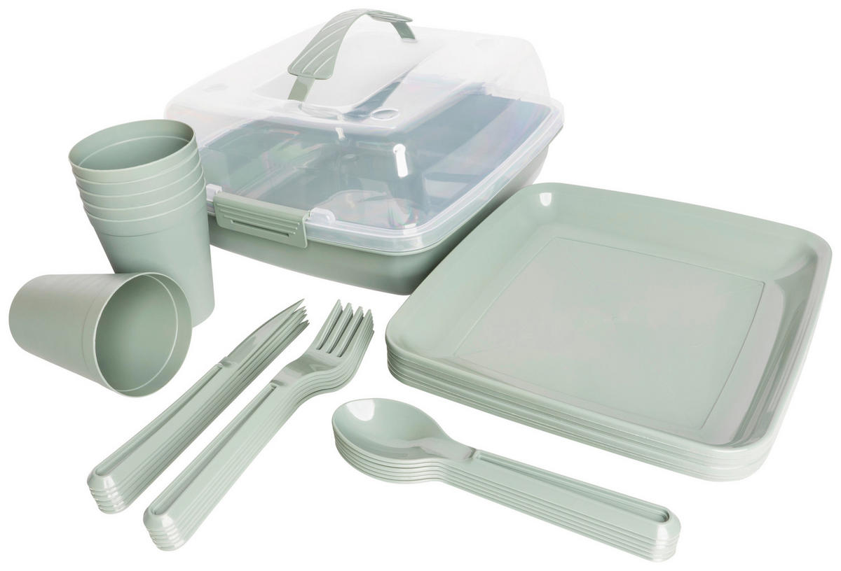 MICHELINO Picknick-Set Alythia grün Kunststoff Alythia - grün - MICHELINO