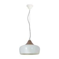 Näve Leuchten Pendelleuchte NV6073911 creme natur Metall Holzwerkstoff B/H/L: ca. 30x110x30 cm E27 1 Brennstellen Jaipur - natur/creme (30,00/30,00/110,00cm) - Näve Leuchten
