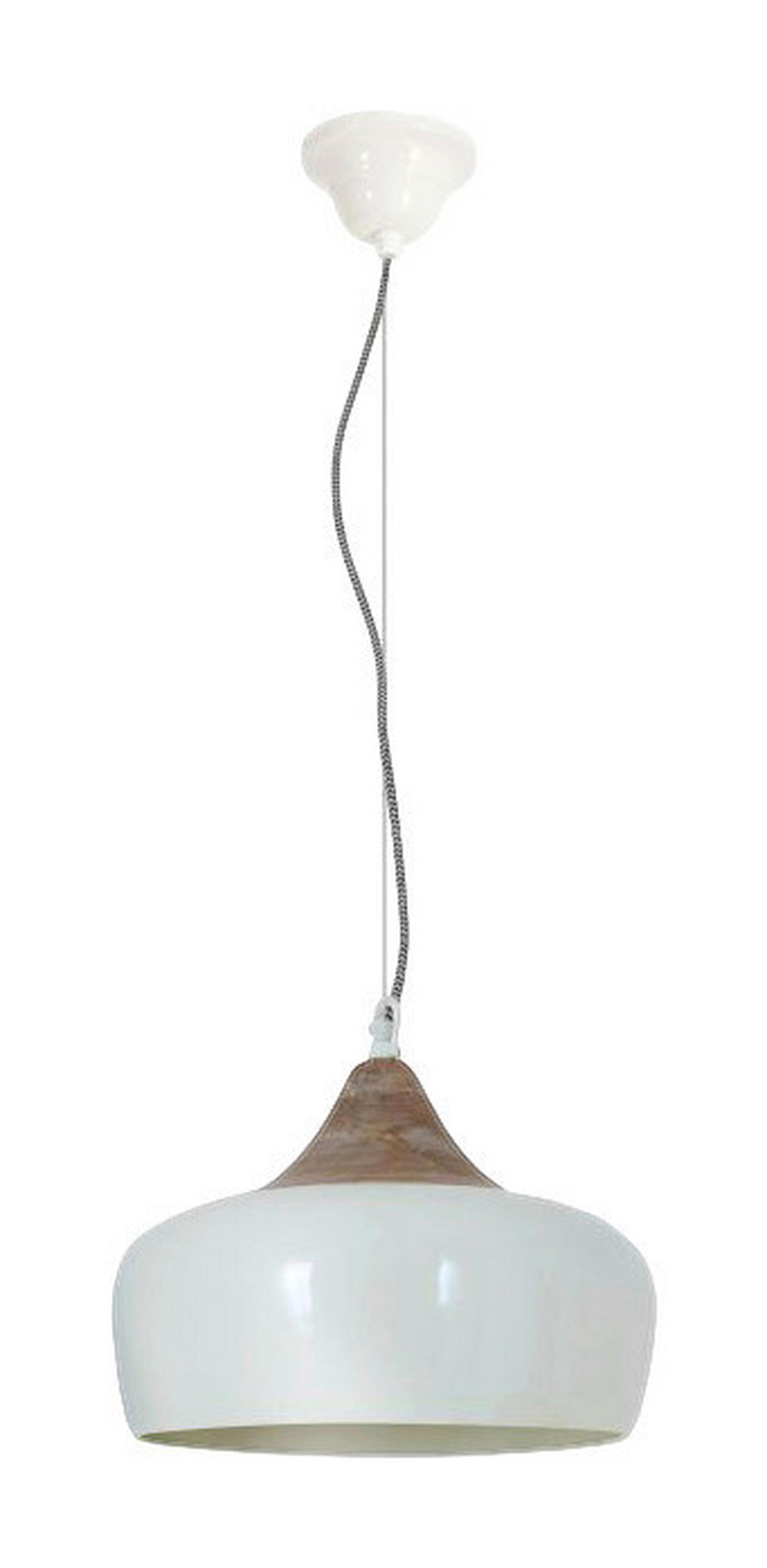 Näve Leuchten Pendelleuchte NV6073911 creme natur Metall Holzwerkstoff B/H/L: ca. 30x110x30 cm E27 1 Brennstellen Jaipur - natur/creme (30,00/30,00/110,00cm) - Näve Leuchten