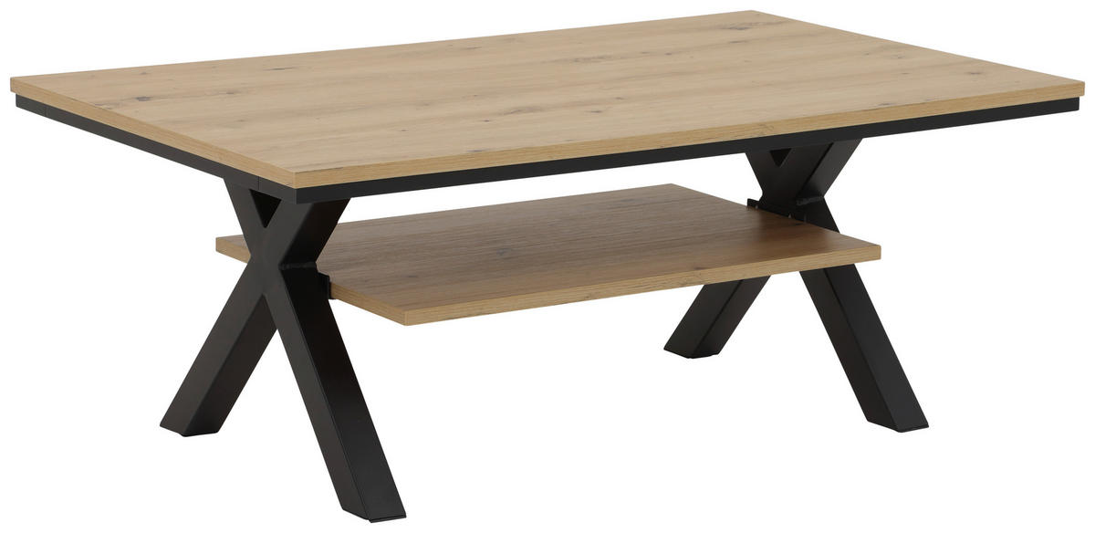 Couchtisch Eiche Artisan Nachbildung schwarz B/H/T: ca. 110x43x67 cm Mats_091508_Couchtisch - Eiche/schwarz (110,00/43,00/67,00cm)