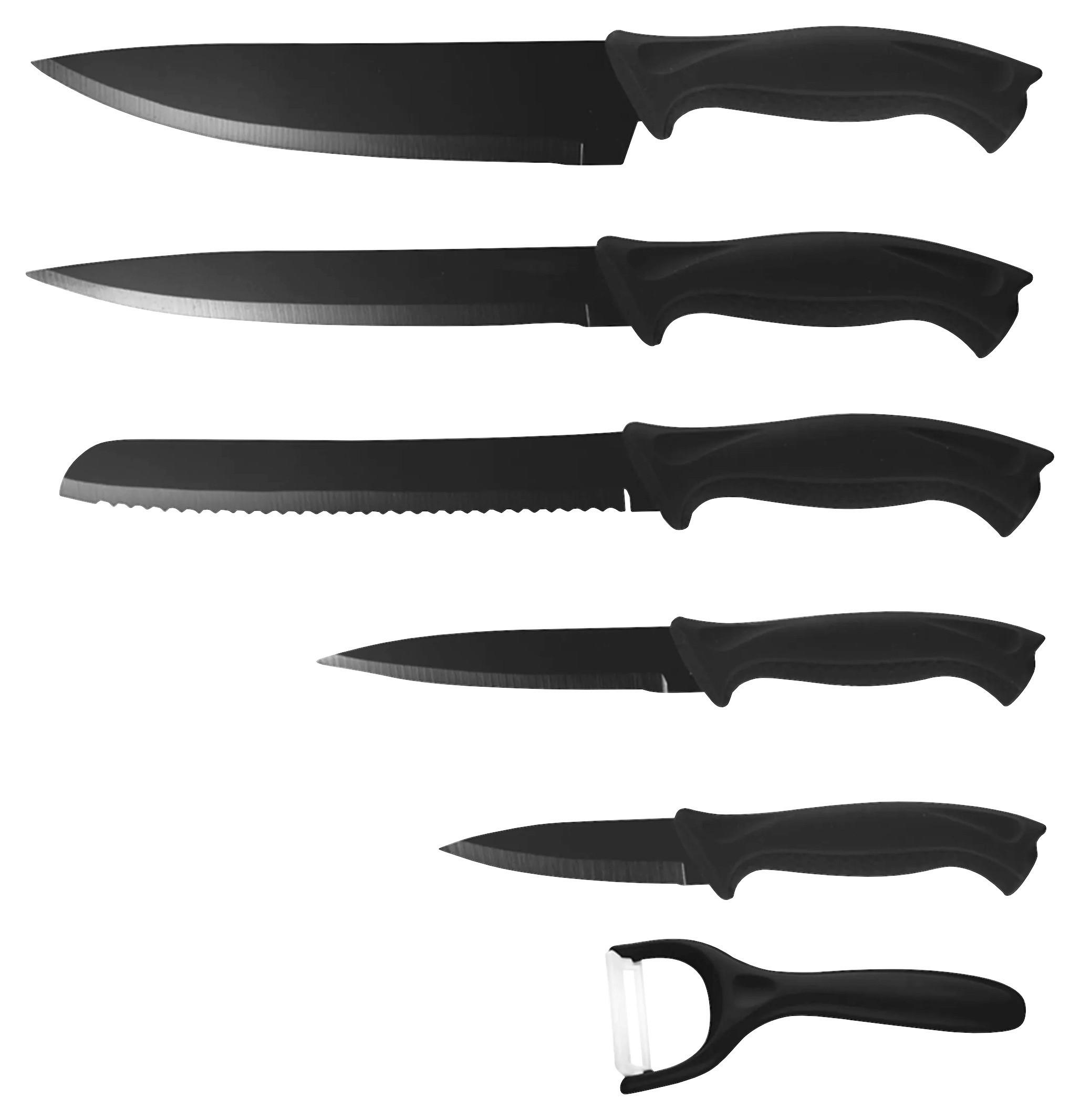 MICHELINO Messerset schwarz Edelstahl 6 tlg.
