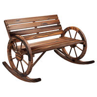 Outsunny Schaukelbank grau Holz B/H/L: ca. 88x105x74 cm Schaukelbank - grau (74,00/88,00/105,00cm) - Outsunny