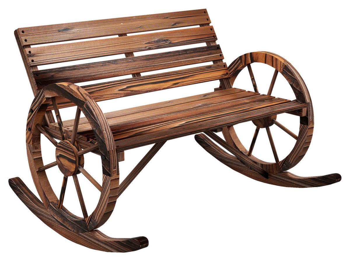 Outsunny Schaukelbank grau Holz B/H/L: ca. 88x105x74 cm Schaukelbank - grau (74,00/88,00/105,00cm) - Outsunny