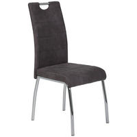 Stuhl Susi 2er Set anthrazit Vintage Microfaser B/H/T: ca. 44x98x61 cm Susi 2er Set - anthrazit (44,00/98,00/61,00cm) - Hela