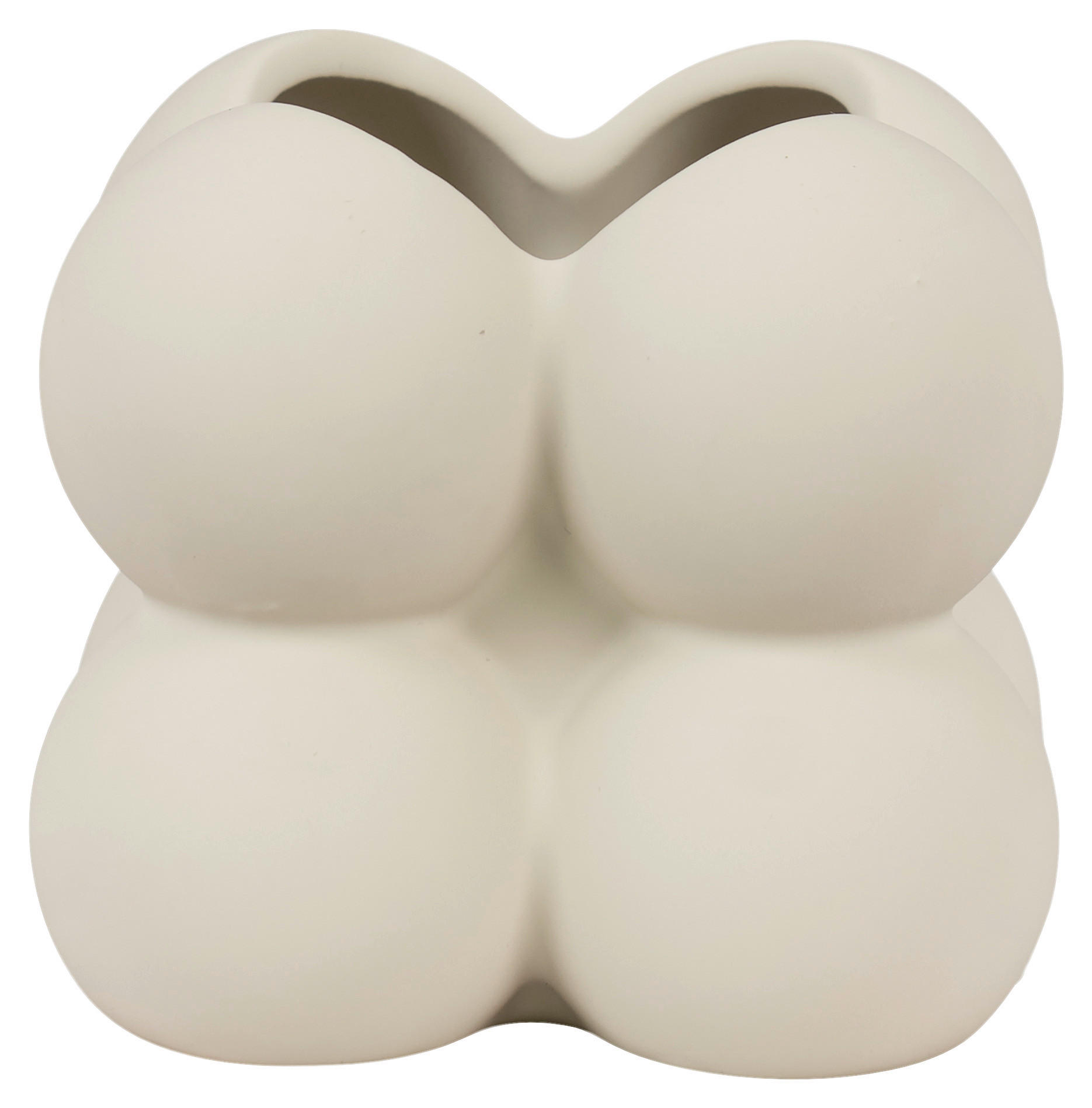 Blumentopf Flowerpot grau Steinzeug B/H/L: ca. 9x8x9 cm Flowerpot - grau (9,00/9,00/8,00cm)