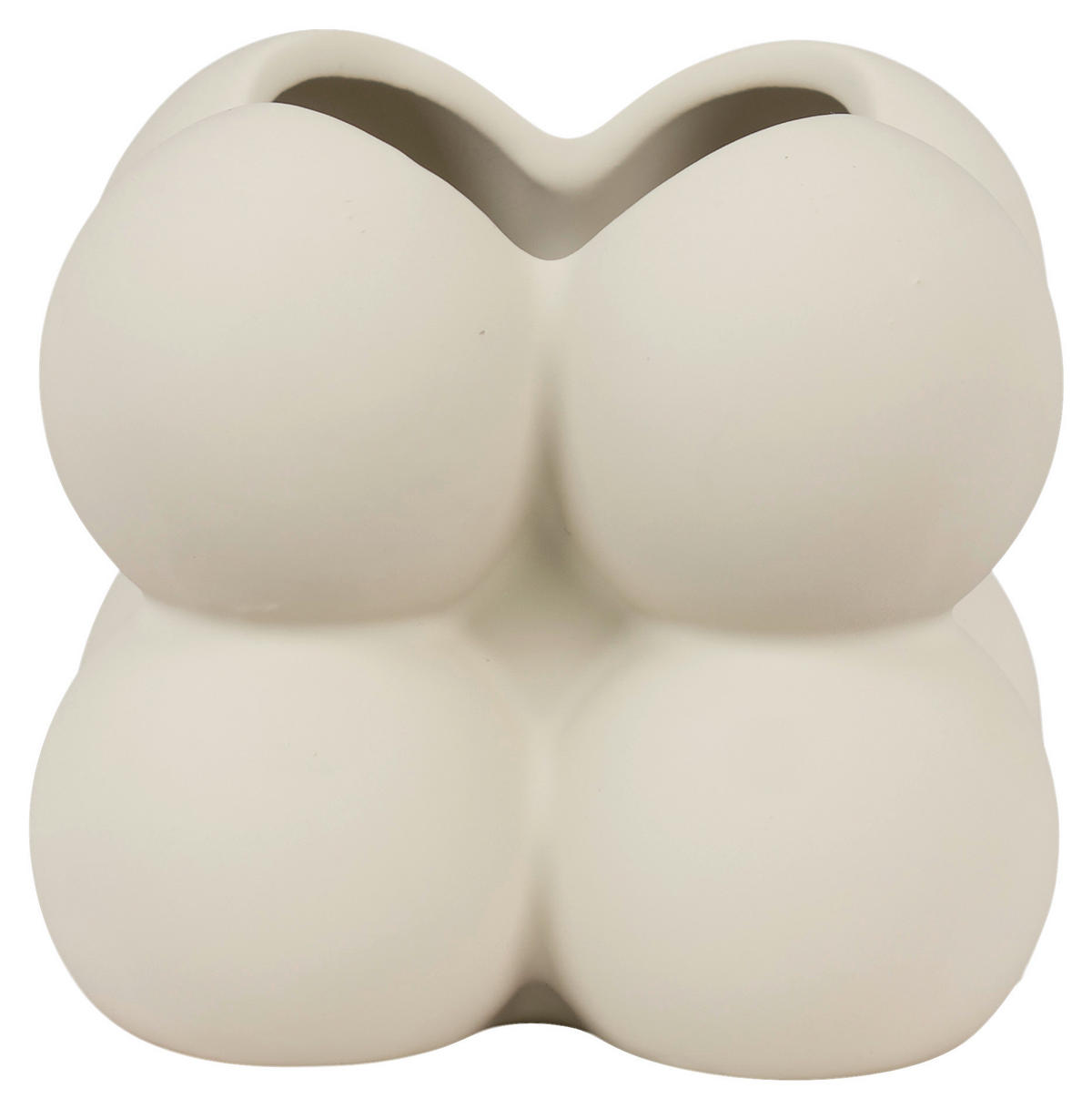 Blumentopf Flowerpot grau Steinzeug B/H/L: ca. 9x8x9 cm Flowerpot - grau (9,00/9,00/8,00cm)