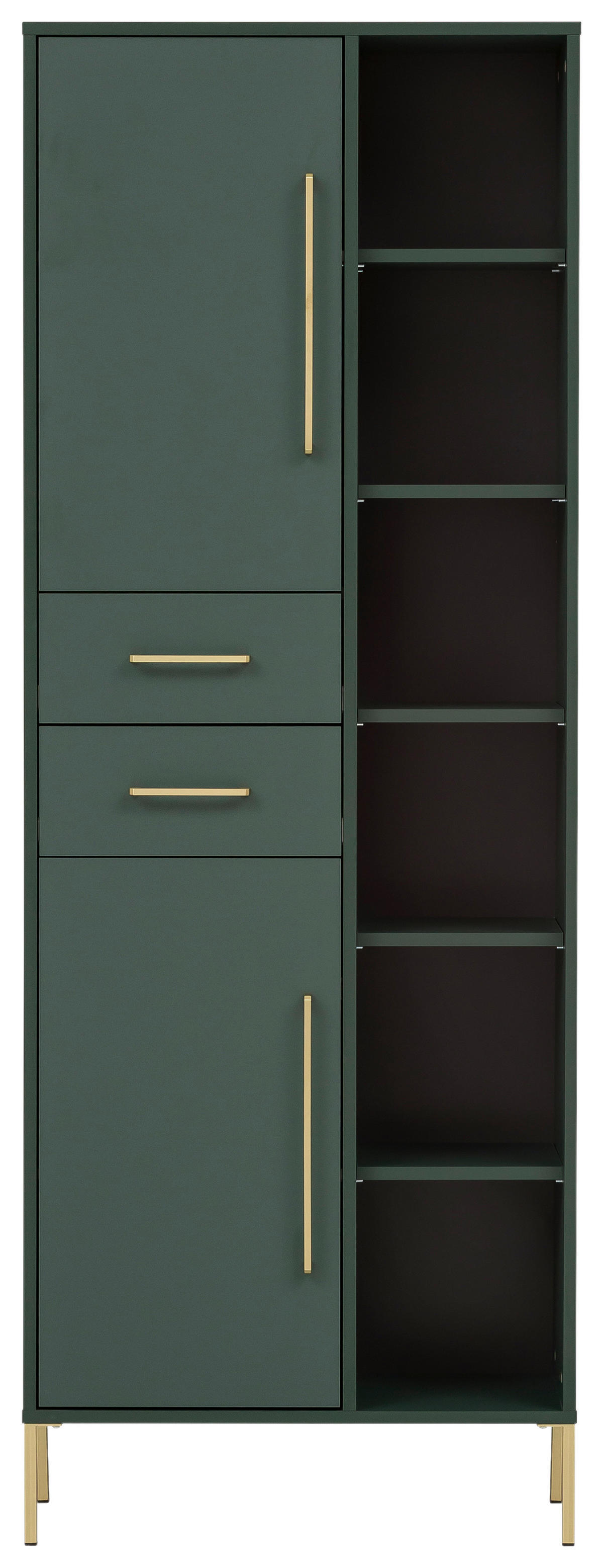 Hochschrank Kent waldgrün B/H/T: ca. 67,1x183,4x33,1 cm Kent - waldgrün (67,10/183,40/33,10cm) - Möbelpartner