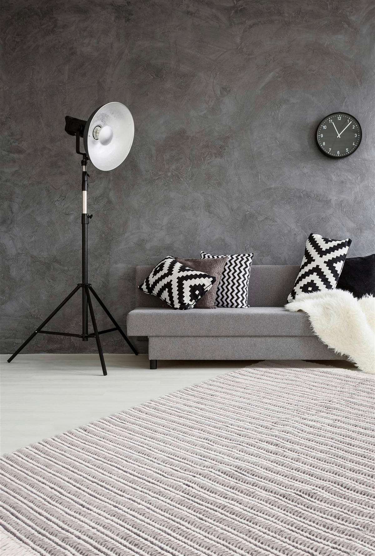 Kayoom Kurzflorteppich Natura 110 grau B/L: ca. 80x150 cm Natura 110 - creme/grau (80,00/150,00cm) - Kayoom